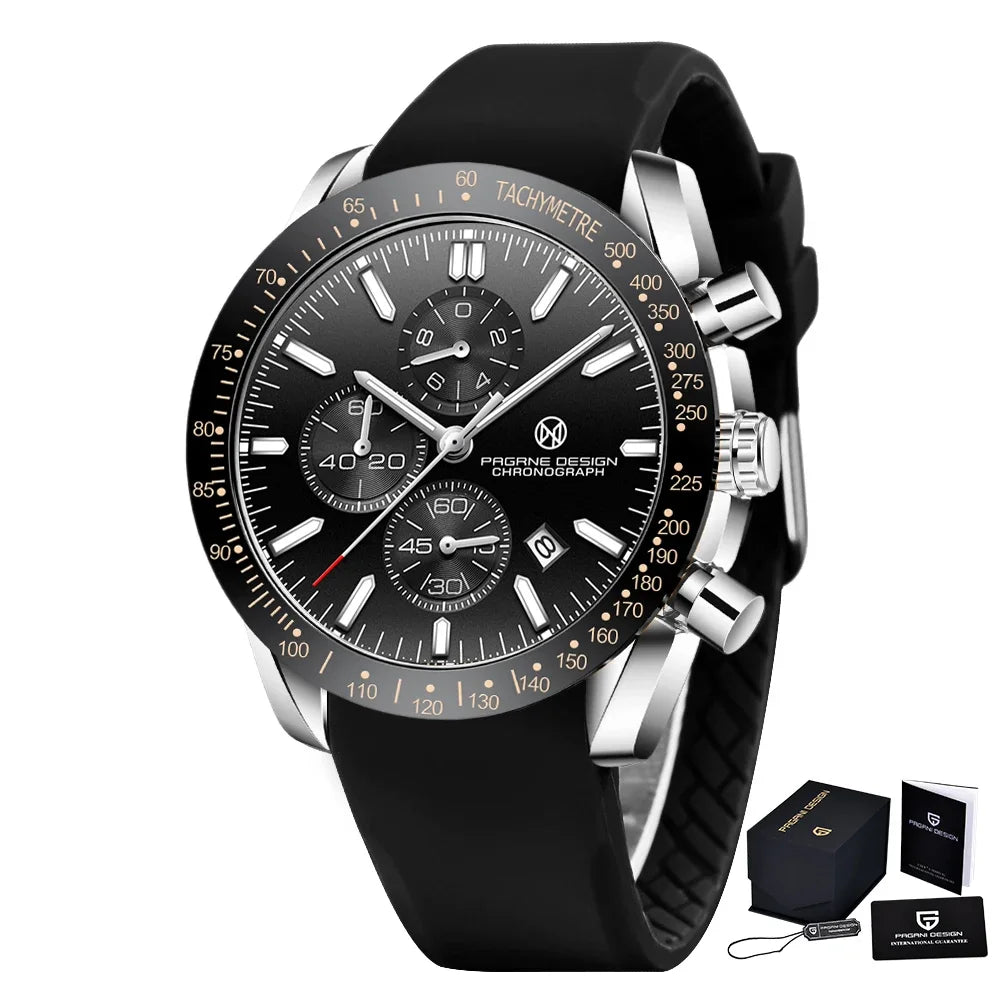 PAGANI DESIGN 45MM 2026 Herren-Quarzuhr 30M wasserdicht Luxus-Business Edelstahl Relogio Masculino 5140