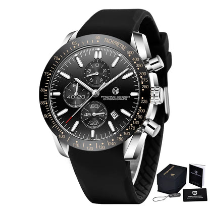 PAGANI DESIGN 45MM 2026 Herren-Quarzuhr 30M wasserdicht Luxus-Business Edelstahl Relogio Masculino 5140