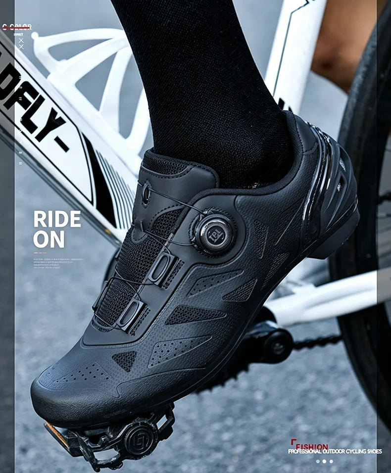 2026 New Men's Non - Slip Breathable Lock - Type Mountain Bike Cycling Shoes Durable Adjustable Outdoor Sports Footwear