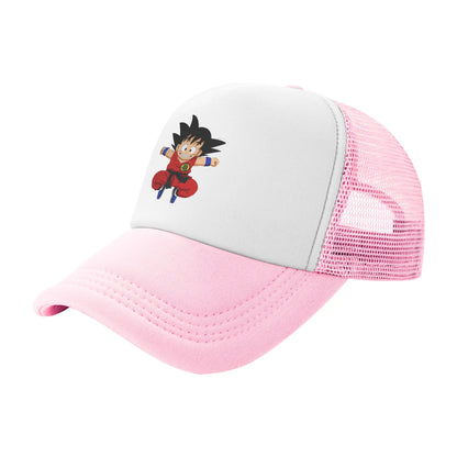 Adult Kid Goku Japanese Anime Trucker Cap Mesh Baseball Caps Dragon Ball Dad Hat Trucker Worker Cap Breathable Dad Hat Washable