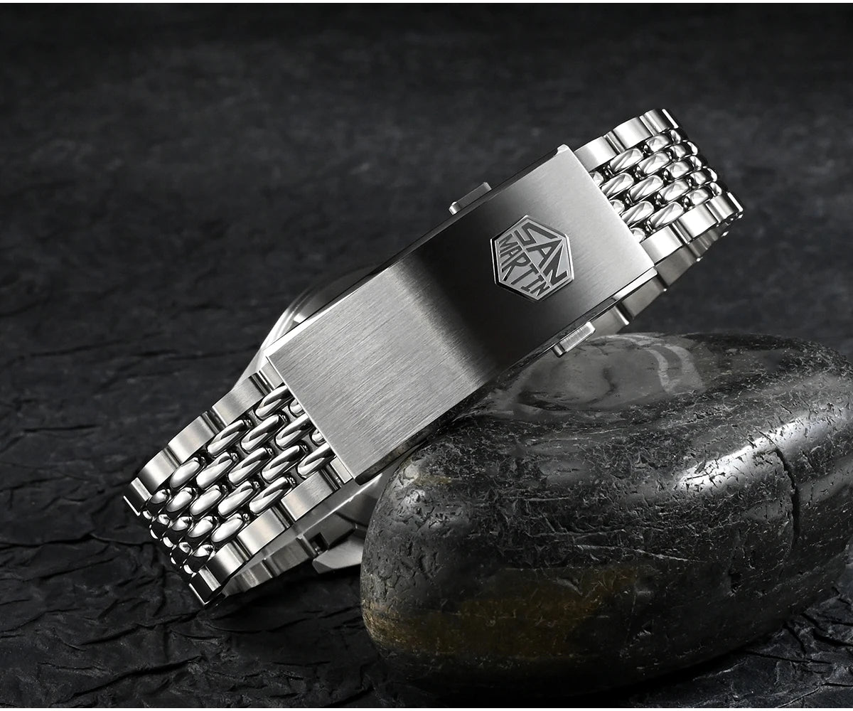 San Martin 39.5mm Limited Edition Full Lume Dial Automatic Mens Watch NH34 GMT 6H Date 10Bar Luxury Kol Saati SN0116W