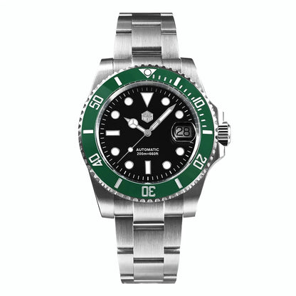 San Martin 40mm Water Ghost PT5000 Automatic Men Diving Watch Business Mechanical Sapphire Waterproof 20Bar Luxury BGW-9 SN0017D