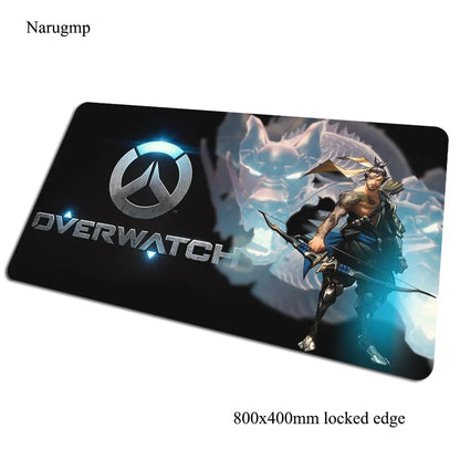 Podkładka pod mysz Overwatch 80x40cm, gamingowa podkładka na biurko, duża mata dla gracza na PC, prezent na Halloween do komputera i notebooka