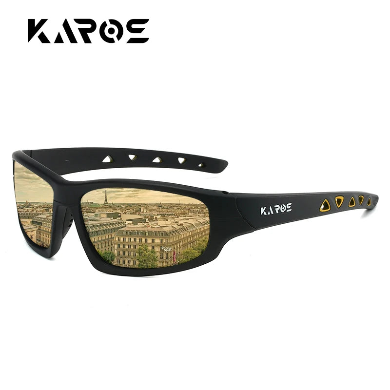 KAROS HD Polarized Anti-UV Sports Sunglasses Men Women Hiking Cycling Goggles with Complete Packaging Set YZ2029