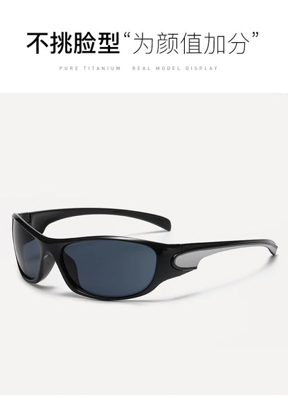 New Punk Y2K Sunglasses Women Goggle Luxury Brand Wrap Square Sun Glasses 2000'S Shades Eyewear UV400 Female Designer Eyeglasses