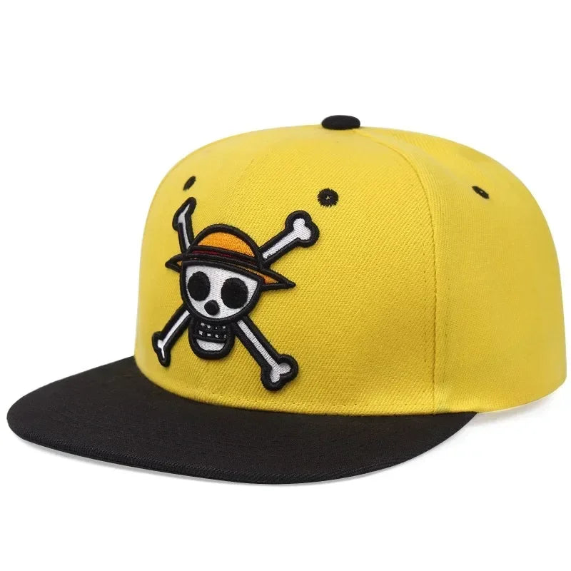 Anime ONE PIECE Fashion Baseball Caps for Men Women Luffy Skull Embroidered Men's Women's Cap Leisure Hip Hop Snapback Hat Gift