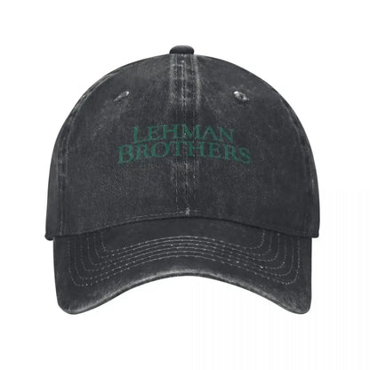 Retro kšiltovka Lehman Brothers z oddělení řízení rizik, unisex, s efektem opotřebení a vypraného vzhledu, outdoorová, běžecká, golfová čepice