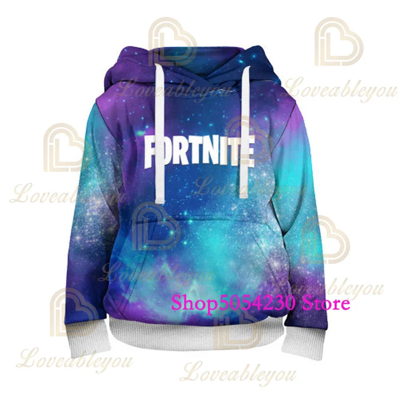 3D spausdintas „Fortnite“ lamos džemperis su gobtuvu „Battle Royale“, animacinio stiliaus megztinis vyrams ir moterims, žaidimo herojaus džemperis su gobtuvu paaugliams