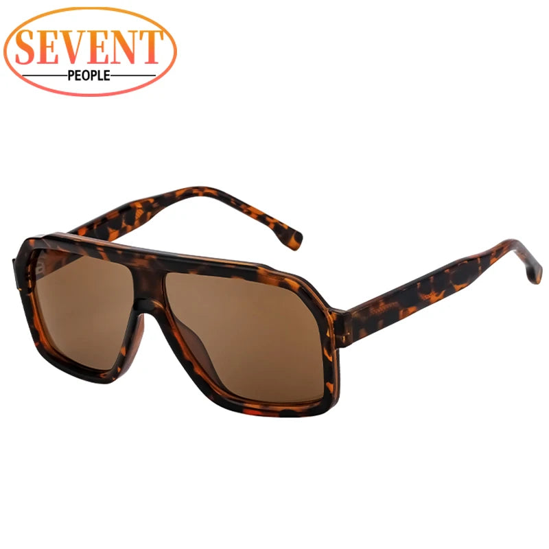 Classic Oversized Square Sunglasses Men 2026 Luxury Brand Trendy Metal Big Frame Goggles Eyewear Stylish Sun Glasses For Ladies