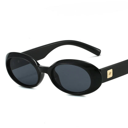 Classic Oval Sunglasses Women Men New Thick Frame Party Sunglasses Hip Hop Cool Luxury Designer Brand Eyeglasses UV400 Eyewear