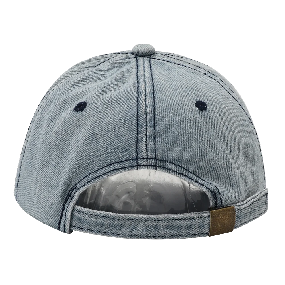 Gorra de béisbol rasgada de color liso, gorra snapback de denim lavado, estilo hip hop, transpirable, ropa urbana, gorras desgastadas para mujer y hombre