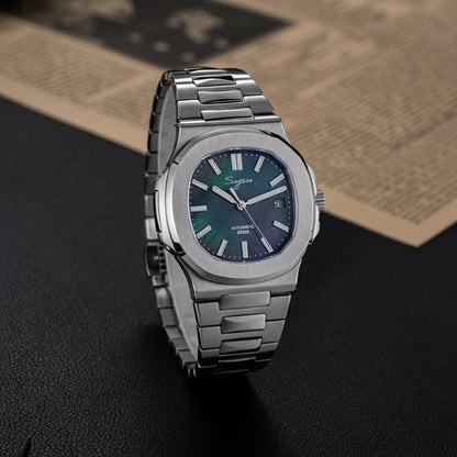 Reloj de hombre Sugess automático mecánico, movimiento Miyota 9015, esfera MOP, luminoso, resistente al agua 5bar, brazalete de lujo S466