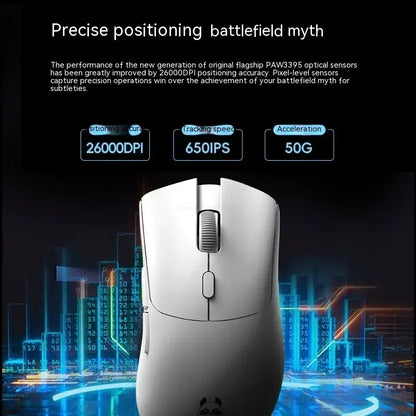 Metaphyuni Metapanda P1 belaidė pelė P1 Pro Max Paw3395L, mažos delsos, lengva e. sporto žaidimų pelė, ergonomiška, PC žaidėjui skirta dovana