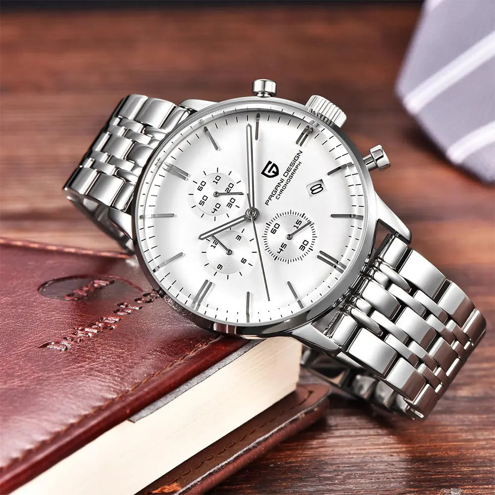 PAGANI DESIGN New 2720K Men Watch VK67 Quartz Wristwatch Multi functional Chronograph Sapphire Glass Waterproof Clock Watch Gift