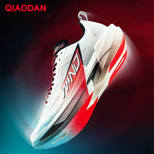 „QIAODAN WIND 4PRO“ maratoniniai bateliai vyrams su anglies plokštele, profesionalūs lenktyniniai sportiniai bateliai, kvėpuojantys bėgimo sportiniai bateliai, QDB023262291
