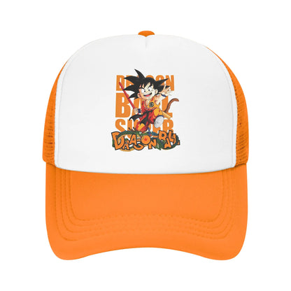 Dragon Ball Z Trucker Hat Super Saiyan Son Goku Hat Sun Hat Sun Caps Adjustable Snapback Caps Mesh Baseball Caps Wholesale New