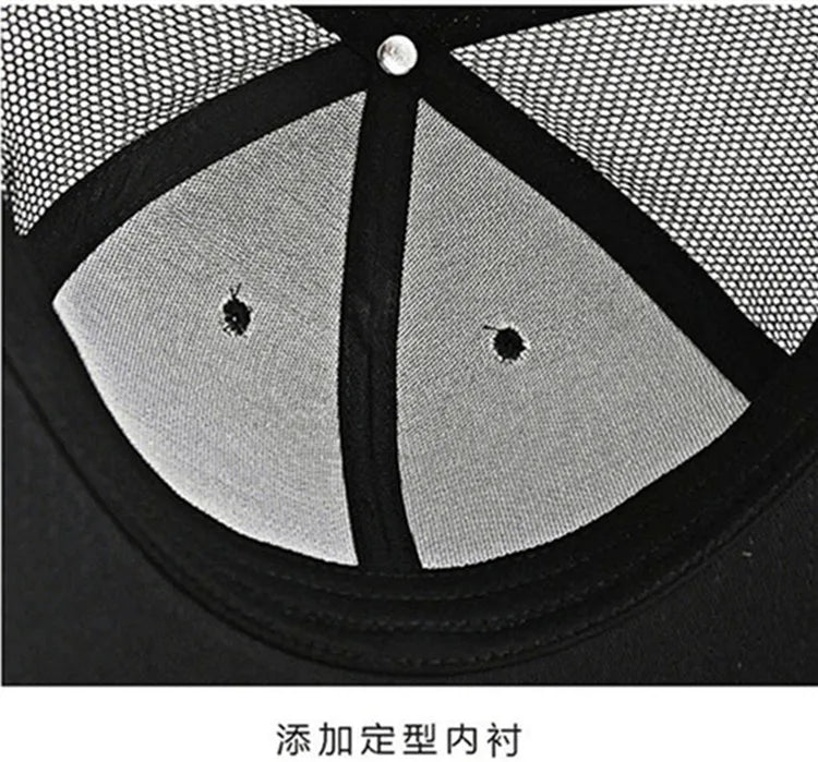 Șapcă de baseball cu plasă, mărime mare (65-70 cm), pentru circumferința capului mare – șepci de vară pentru bărbați, respirabile, de protecție solară