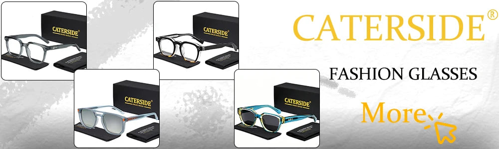 CATERSIDE Punk Rectangle Sunglasses Men Women Luxury Designer Rimless Gradient Lens Metal Sun Glasses For Men Sports 2024 UV400
