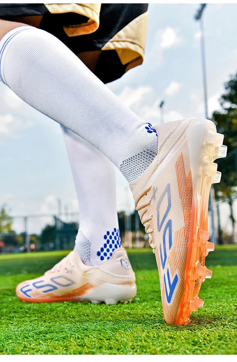 Heren sneakers met grasnoppen Hoogwaardige voetbalschoenen Futsal-voetbalschoenen Antislip voor binnen Populair model met hoge schacht voor buiten
