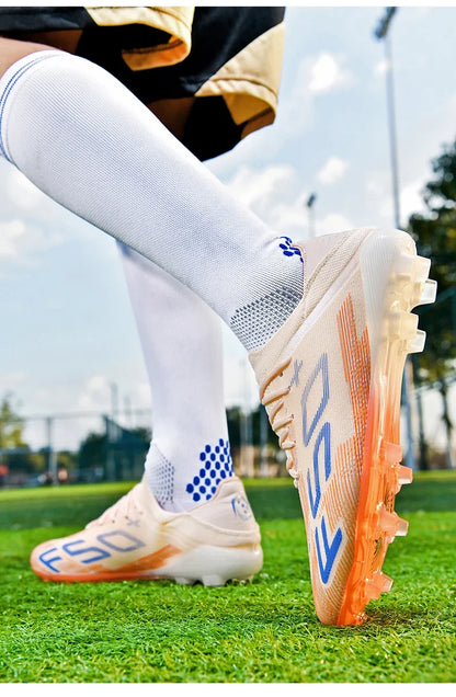 Heren sneakers met grasnoppen Hoogwaardige voetbalschoenen Futsal-voetbalschoenen Antislip voor binnen Populair model met hoge schacht voor buiten