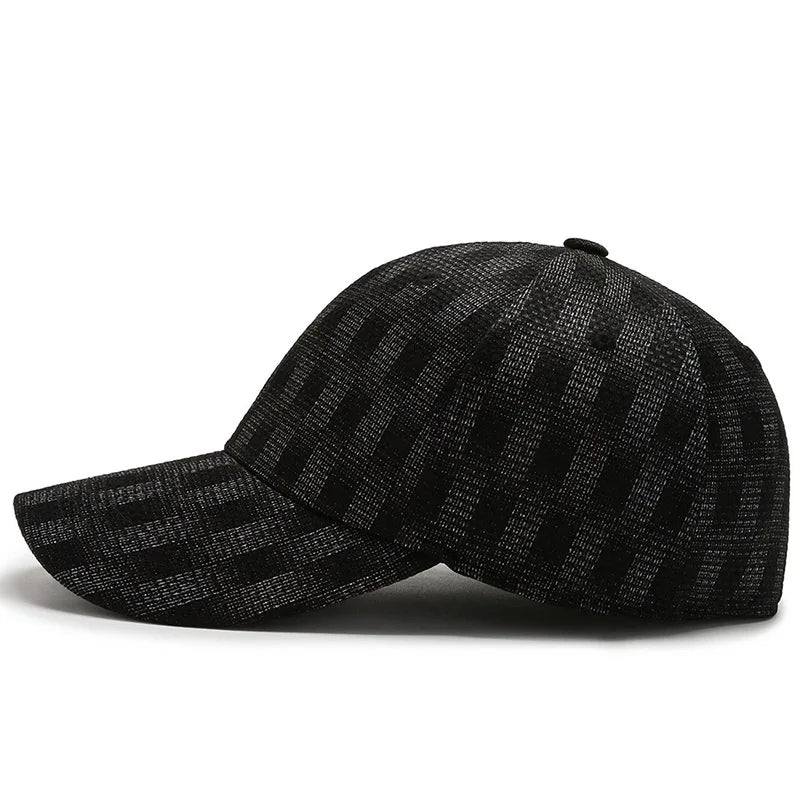Stretch Herr Dam Åtsittande Stängd Elastisk Flexibel Flex Hiphop-kepsar Hattar Passform Visir NY Baseball Snapback Rutig Enfärgad Era
