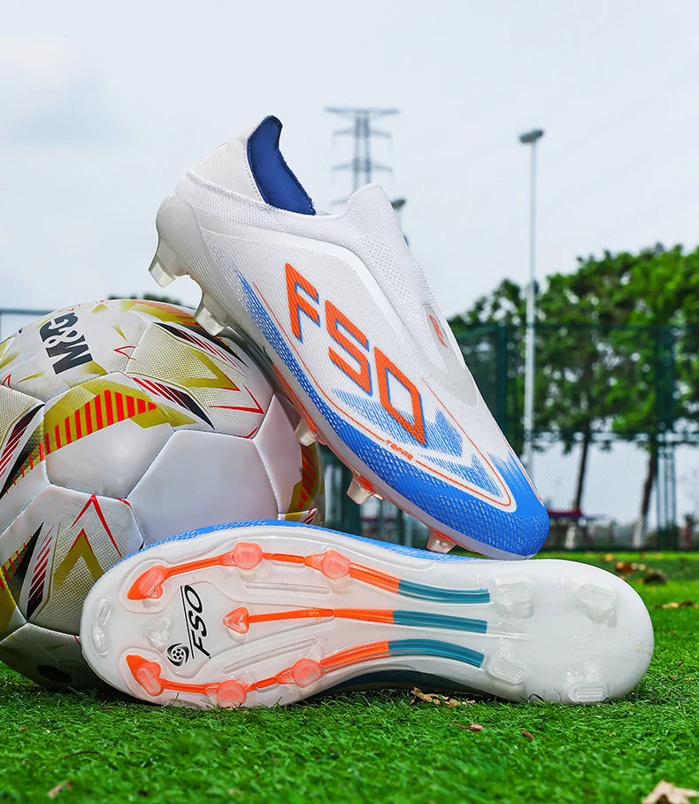 Nouvelles Chaussures de Football pour Hommes, Baskets de Futsal d'Extérieur, Crampons Antidérapants de Haute Qualité pour Match sur Gazon, Chaussures de Foot Montantes Légères, Meilleures Ventes