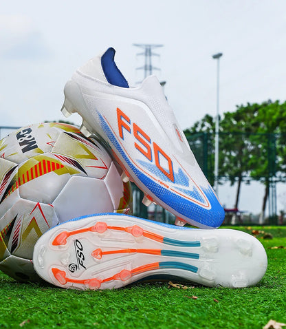 Nouvelles Chaussures de Football pour Hommes, Baskets de Futsal d'Extérieur, Crampons Antidérapants de Haute Qualité pour Match sur Gazon, Chaussures de Foot Montantes Légères, Meilleures Ventes