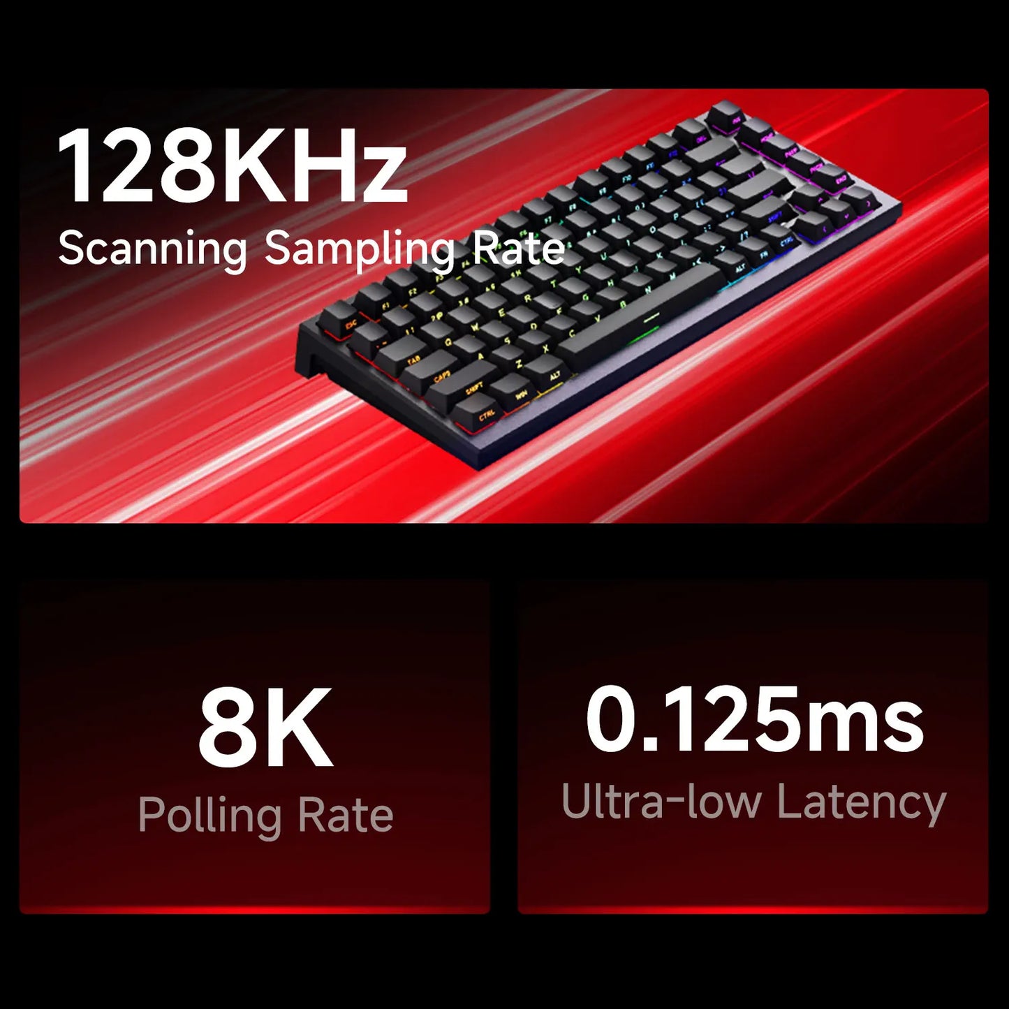 Teclado AKKO TAC75 HE con interruptores magnéticos, teclado gaming 75%, Rapid Trigger 0.005mm, 8K RGB, con cable, teclado personalizado para esports para gamers