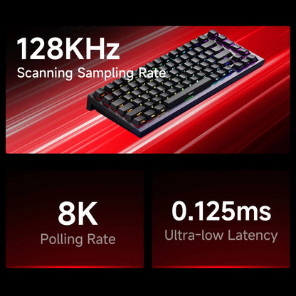 Teclado AKKO TAC75 HE con interruptores magnéticos, teclado gaming 75%, Rapid Trigger 0.005mm, 8K RGB, con cable, teclado personalizado para esports para gamers