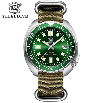 STEELDIVE SD1970 Automatic Mechanical Diver Watch Captain Willard NH35 Watches TURTLE Homage Water Resistant 200M Dive Watch Men