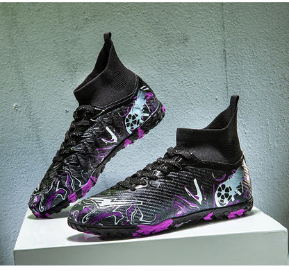 Nouvelles chaussures de football professionnelles pour hommes, chaussures de football antidérapantes, unisexes, respirantes, chaussures de futsal, nouvelles chaussures à crampons, livraison directe, ultralégères