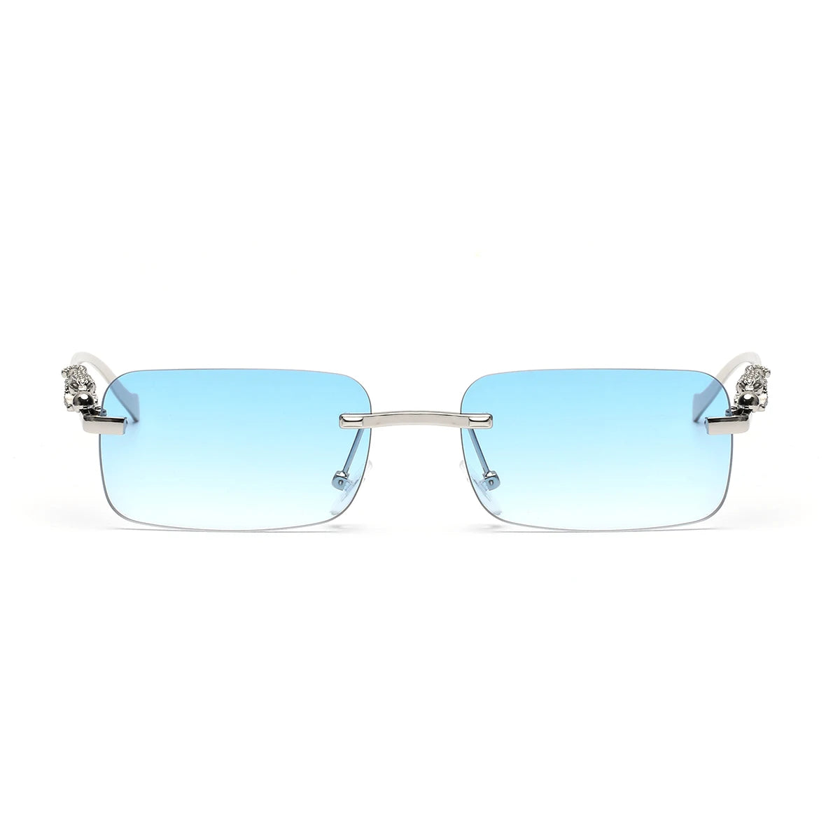 Ruiao rimless sunglasses UV400 fashion square metal glasses for men women designer man's brand sun glasses shades for outdoor