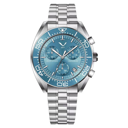 New 007 Specht&Sohne Sports Watches For Men Top Brand Luxury Steel Wrist Watch Fashion Japan VK68 Chronograph Relogio Masculino