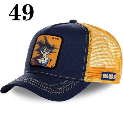 Dragon Ball Anime Character Printed Baseball Cap For Men And Women Hip Hop Hat Truck Driver Mesh Hat Summer Outdoor Sunshade
