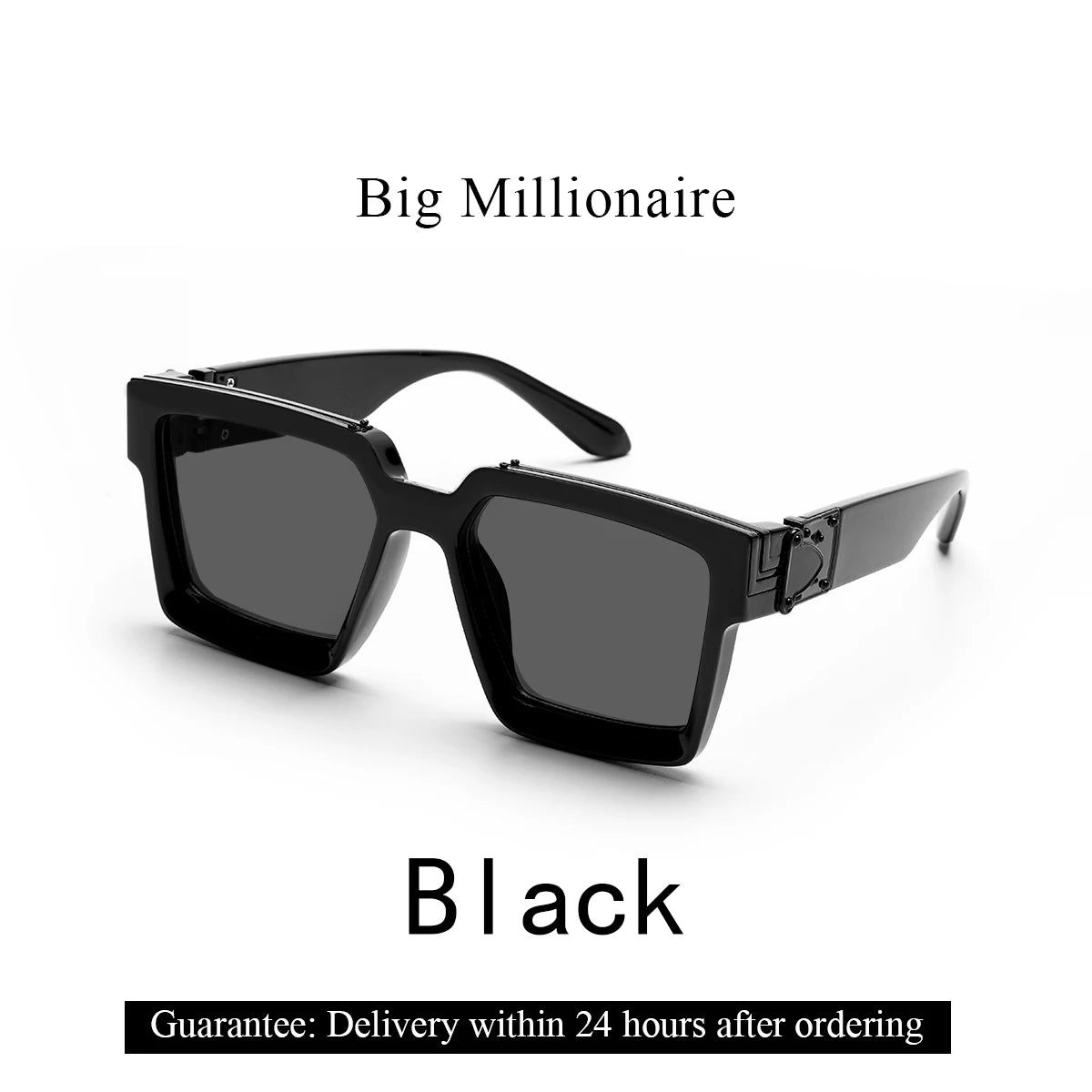 Ruiao Retro Black Millionaire Shades Luxury Sunglasses 2026 For Men Designer Famous Brand Square Sun Glasses Man Women Sunglass
