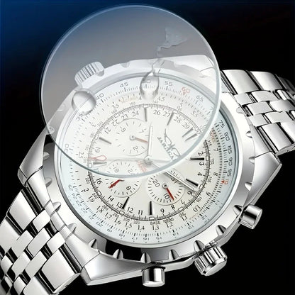 High-End Men's Watches Are a Stylish and Functionally Practical Mechanical Timepiece Made of Stainless Steel, Featuring a Hollow Design and a Large Dial. Its Attractive Appearance Makes It Suitable for Everyday Gifts, and It