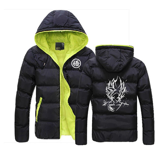 2026 Dragon Ball GOKU Anime Print Autumn And Winter Men's New Six-color Cotton-padded Warm Zipper Jackets Casual Fashion Coats, Produit gaming premium Fraquane
