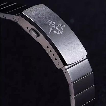 Hruodland New 2025 New 0S00 Retro Men's Quartz Chronograph Sapphire Stainless Steel Waterproof 5Bar Luminous C3 Men's Watch