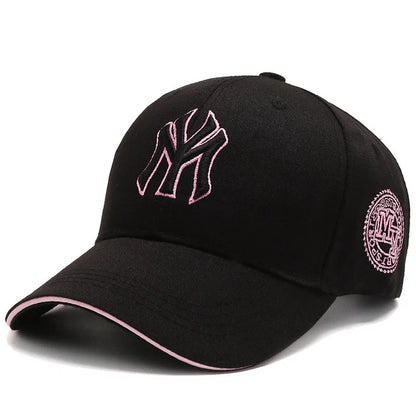 Four Seasons HatsMen Trendy Black Retro brooklyn Letter Embroidery Baseball Cotton Adjustable Casual Hat Hip Hop Sun Hats