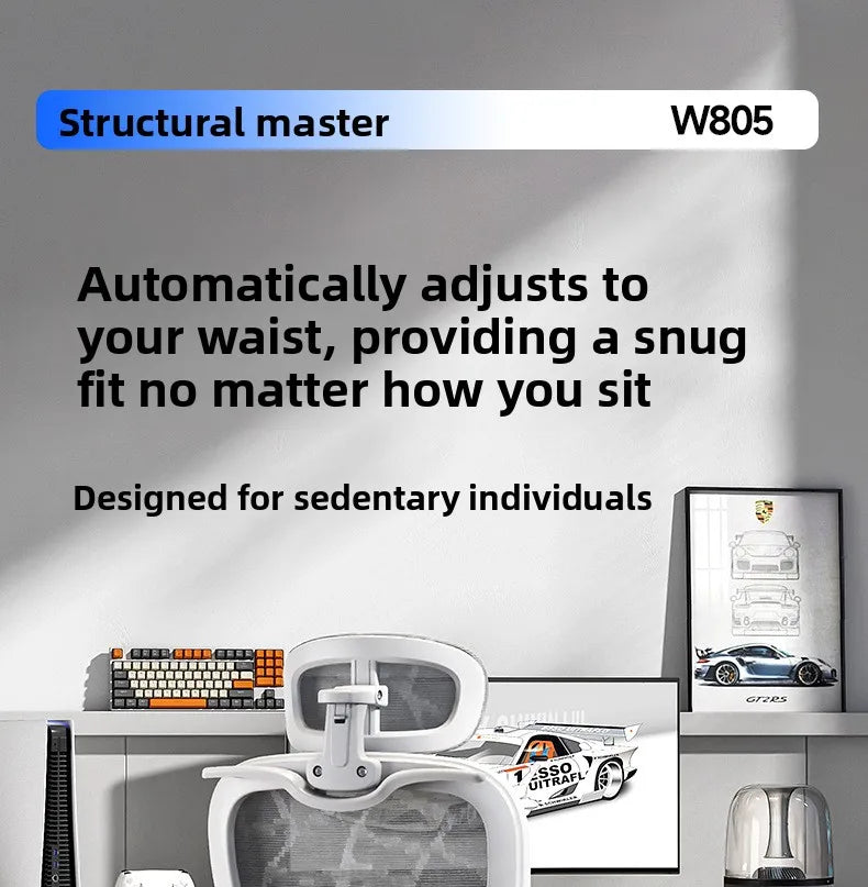 Ergonomic Office Chair Recliner Computer Chair with Adjustable Height, Swivel Gaming Chair, Lumbar Support, Comfortable E-Sports Chair