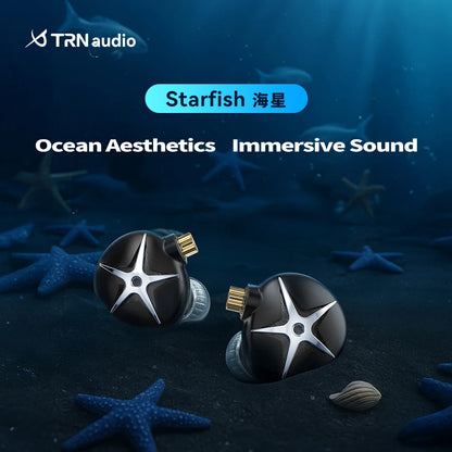 TRN Starfish Earphones 12mm Dynamic Driver In-ear Monitors  Beryllium coated Diaphragm Headset Hi-Fi Headphones with Detachable