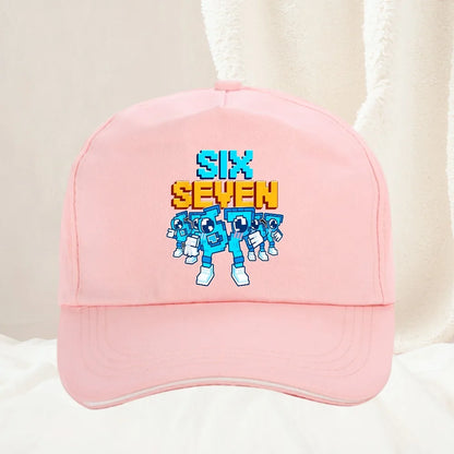 Meme 67 Six Seven 6 7 Italian Brainrot Baseballkappe Herren Trucker-Cap Frühjahr Freizeit Outdoor Fitness Sonnenvisier Snapback-Kappe