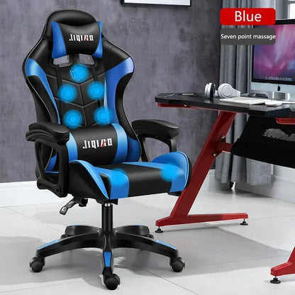 Ergonomic Gaming Chair with Massage Function, RGB Light Swivel Recliner Office Chair, Adjustable High Quality Computer Gamer Chair