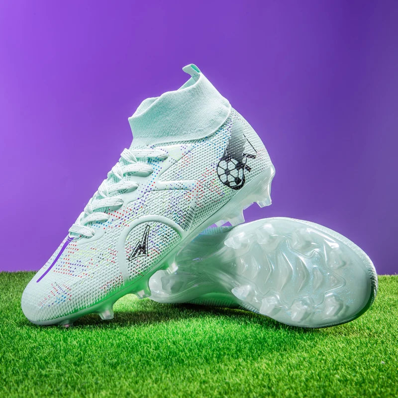 New Men Football Boots Training Soccer Shoes Breathable Grass Cleats Match Long Spikes Indoor Sneakers Ultralight Drop Shipping
