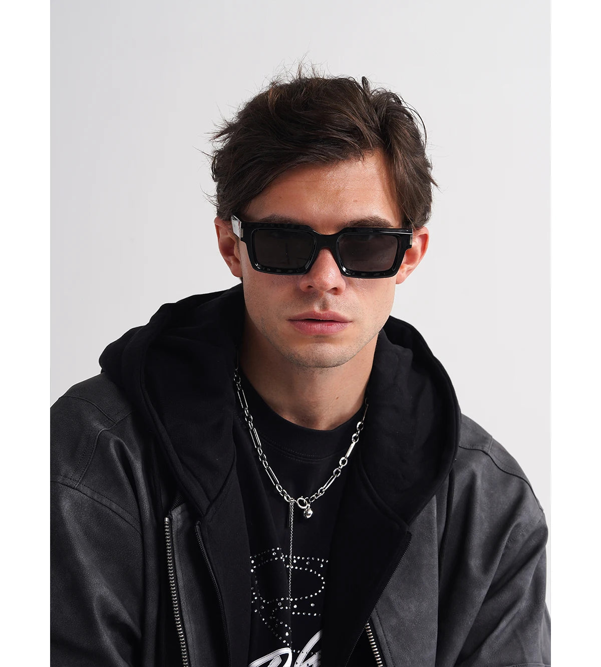 Ruiao 2026 retro black designer sunglasses vintage for women luxury square rectangular man UV400 Propionate insert pin eyewear