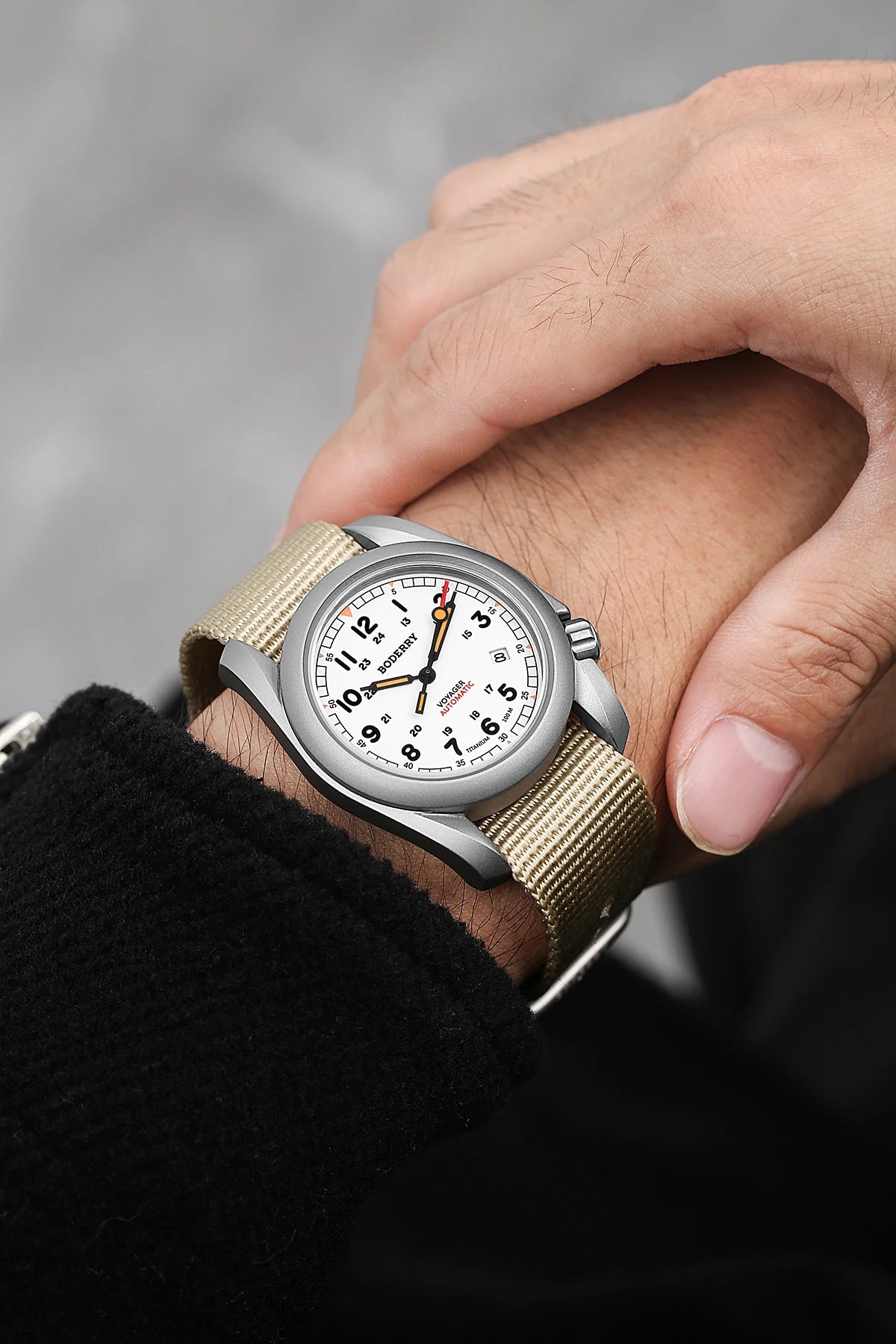 Boderry Field Watches Bronze Case Automatic Mechanical VOYAGER Watch Men's 100M Waterproof Clock Military Top Brand Wristwatch