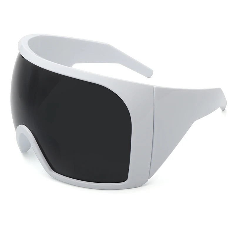 Oversized Black Punk Goggle Sunglasses Women Men Luxury Brand Designer Y2K Sport Sun Glasses Retro One Piece Outdoor Shade UV400