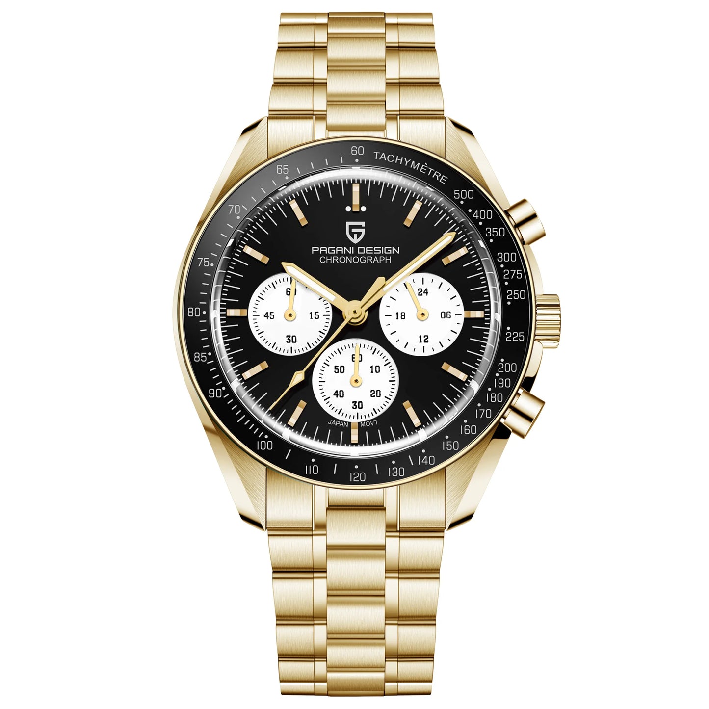 2026 New PAGANI DESIGN Golden Moon Mens Watches Luxury Quartz Watch Men Speed Sports Chronograph Man AR Sapphire Waterproof Gift