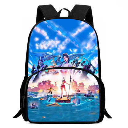 Klassisches FortniteS-Schulrucksack-Set für Kinder mit Lunchtasche und Federmäppchen, große Kapazität, für Jungen und Mädchen, ideales Geschenk