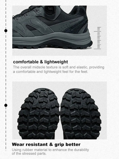 Zapatillas de senderismo para hombre Baasploa: antideslizantes, resistentes al desgaste, para escalada y senderismo al aire libre; con interior de algodón para mayor comodidad; zapatillas deportivas para actividades al aire libre.